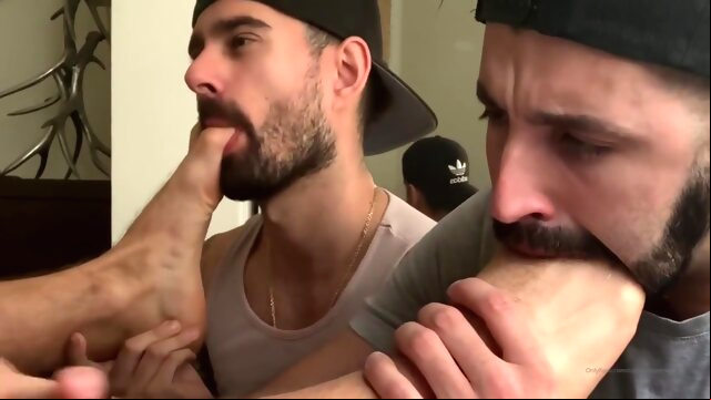 Two Socks Feet Worship gay porno brunette  fetish foot fetish